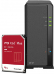 Serveris Synology DiskStation DS124 4TB WD Raudona Plus NAS rinkinys NAS, įskaitant 1x 4TB WD Raudona Plus 3,5 colio SATA kietąjį diską