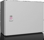 Rittal AX Kompakti&scaron;kas korpusas 380x300x210 mm lak&scaron;tinio plieno su plok&scaron;čiu montavimu. vienos durys, 1 svirtis spyna 1031 000