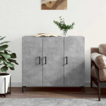 &Scaron;oninė spintelė, betono pilka, 90x34x80cm, apdirbta mediena