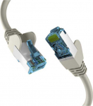 Efb Elektronik EFB EFB tinklo kabelis CAT6a S/FTP PIMF su CAT7 žaliu kabeliu 10 Gigabit Ethernet varis 10 m pilkas