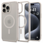 Spigen Ultra Hybrid (MagFit) dėklas skirtas Apple iPhone 15 Pro Max, spalva - Frost Natural Titanium