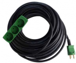 Thorkild Larsen E-line kabelių komplektas DK 3G1.5 - H07RN-F, DK ki&scaron;tukas/3 lizdų m/j, neoprenas, 230V/16A, 25m