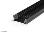 LED juostos profilis WIDE24 G/W, juodas, 2m