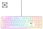 Royal Kludge RK918 RGB balta laidinė mechaninė klaviatūra | 100%, Raudona switches, US