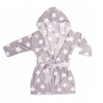 Vaikų chalato dydis 104/110/116 - pilka žvaigždėse, 100% lenkų produktas