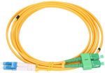 Extralink SC/APC-LC/UPC | Komutacinis laidas | Vienos eigos, dvipusis, G657A, 3 mm, 1 m