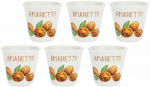 LA PORCELLANA BIANCA LIQUORELLI 6 amaretto stiklinių rinkinys 75 ml
