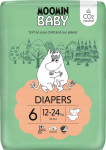 Muumi MOOMIN Baby, sauskelnės 6 JUNIOR (12-24kg), 34 vnt. ECO*