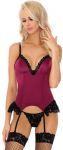 Livco Corsetti Sets Livco Corsetti Agrafena Burgundy Corset Set S/M - Elegant Lingerie