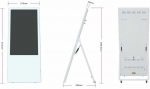 Monitorius ALLNET 43 inch Stand Ekranas with Wheels, 700 Nits, HDMI, Baltas