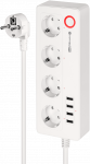Kruger & Matz maitinimo blokas, 4 voki&scaron;ki lizdai ir 4xUSB 2100 mA, Connect P6 Tuya