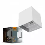 Fasado &scaron;viestuvas dvipusis LED 6W 520Lm 2700K IP54, VIDEX VL-AR04-062W | ERIC-Baltas (&scaron;iltai balta &scaron;viesa), baltas &ndash; Dvipusis &scaron;viesos srautas