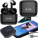 Realprices Belaidės &bdquo;Bluetooth&ldquo; sportinės ausinės, skirtos bėgimui su &bdquo;Powerbank&ldquo; mikrofonu