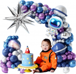 Realprices Balionų girlianda Astronauto gimtadienio balionų rinkinys 108 vnt.