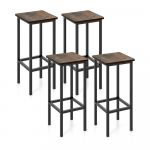 Bonideco Select Rinkinys i&scaron; 4 baro kėdžių 30x30x65cm., rudos/juodos spalvos