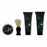 Set Aubusson: Cruiser, Eliminates Impurities, Cleansing Kreminis, 100 ml + Cruiser, Calming, After-Shave Balm, 100 ml + Cruiser, Shaving Soap, 60 g + Cruiser, Wooden, Face Shaving , Juodas