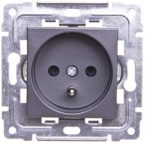 Kos Elektro System 456034 DANTE Vienvietis lizdas su/su langinėmis grafitas 456034