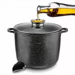 Starke Pro Indukcinis puodas su neprisvylančia danga 6.75 litrų, didelės talpos akmens danga, 6.75 l indukcinis puodas, neprisvylantis akmens masės puodas, didelis tro&scaron;kintuvas