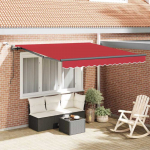 Skėtis Audinys su Raudona 300 x 250 cm Poliesteris
