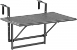 Greemotion pakabinamas balkono stalas Toulouse, pilkas, metalas, 56 &times; 60 &times; 40 cm
