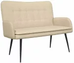 Dvita&scaron;kė sofa Kreminė 115 x 61 x 87 cm Audinys