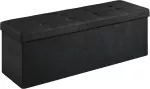 SONGMICS sandėliavimo suoliukas 110 x 38 x 38 cm, 131 l, juodas, LSF077B01