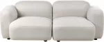 Beliani 3 vietų sofa AFOSS &scaron;viesiai smėlio spalvos