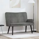 Dvita&scaron;kė sofa Tamsiai pilka 115 x 61 x 87 cm Aksomas