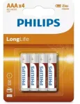 Philips R03L4B/10 AAA baterijos LongLife 4 vnt. Blister