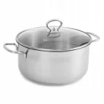 Porcello Nerūdijančio plieno puodas 5 l 12 cm su dangčiu, indukcinėms/dijinėms viryklėms