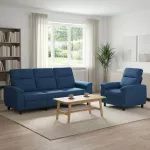 Sofa Sofos komplektas 2 vnt. Mėlyna Audinys