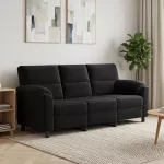 Sofa Juoda 214 x 85 x 93 cm Aksomas