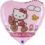 Folinis balionas &bdquo;Hello Kitty&ldquo; dviračio formos, 46 cm
