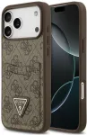 Dėklas Guess 4G Double Card Triangle do iPhone 18 Pro Max / 17 Pro Max ruda