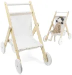 Viga Toys Žaislas lėlių vežimėlis VIGA, guminiai ratukai