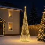LED spiralinė Kalėdų eglutė su pagrindu EKENAS 500 cm 868 LED
