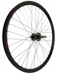 Ratas 28" galinis D10 su laisva eiga 7, skirtas diskiniams stabdžiams, juodas, 32165 kūginis
