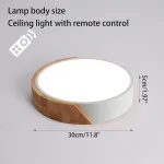Lufun led lubų &scaron;viestuvas, reguliuojamas, 24 w, medinis modernus lubų &scaron;viestuvas, svetainės lempa, led lubų &scaron;viestuvai svetainei, miegamajam, virtuvei, restoranui, vonios kambariui, biurui, balkonui, prie&scaron;kambariui, apvalus