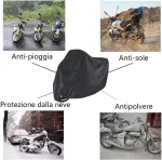 Vandeniui atsparus ir vėjui atsparus motociklo uždangalas motociklui, atsparus vandeniui, dulkėms ir smūgiams, su ne&scaron;iojimo krep&scaron;iu, juodas, 190t motociklas, matmenys: 245 x 105 x 125 cm (xxl)