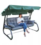 Hobbygarden Sūpynių pagalvėlė sodo suoliukui, 3 dalių komplektas, atspari vandeniui, anti-uv, 150 cm