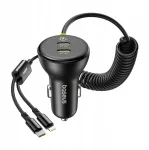 Baseus Greitas automobilinis įkroviklis 60w Usb-c + Lightning kabelis Qc 3.0