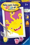 Ravensburger Creart 23631 - Geltona Monster - pie&scaron;imas pagal skaičius vaikams nuo 7 metų, pie&scaron;imo rinkinys su rėmeliu, teptuku ir akriliniais dažais, dovana mergaitėms ir berniukams