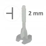 Twist Level! Plytelių lyginimo sistemos bazės T formos, 2 mm