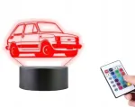Platinet Lempa ant stiklo Maluch Fiat 126p 3d Led Rgb + nuotolinio valdymo pultas 16 spalvų