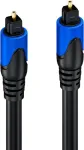 Deleycon Mk38 Skaitmeninis optinis audio kabelis Spdif 2x Toslink ki&scaron;tukas Skaitmeninis &scaron;viesolaidinis kabelis 2m Juodas