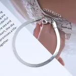 Boho Gyvatės Grandinėlės Apyrankė, Sidabrinė &Scaron;evrono Apyrankė