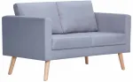 Fotelis Dvivietė sofa, audinys, &scaron;viesiai pilka