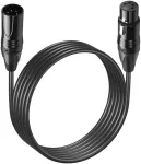 Gintooyun Dmx kabelis 4 kontaktų signalo Xlr tėtis į moterį Dmx512 Xlr tėtis į moterį scenos &scaron;viesos signalo kabelis su metalinėmis jungtimis, jungtis scenos zonos Dj ap&scaron;vietimo įrangai (1,8 m) (1,8 m, 4 kontaktų)