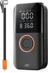 Ne&scaron;iojamas automobilinis kompresorius su PNI CPA200 baterija 20l/min, 150 PSI, skaitmeninis ekranas, automatinis i&scaron;sijungimas, dėklas, LED žibintuvėlis, &bdquo;power bank&ldquo; funkcija Li-Ion 1800mAh 20Wh, USB 5V 2A