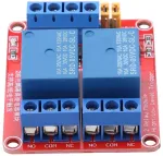 2 kanalų relės modulis 5v 12v 24v valdymo plok&scaron;tė su optokoplieriaus izoliacija auk&scaron;to ir žemo lygio trigeris 50x41x18.5mm (5v)